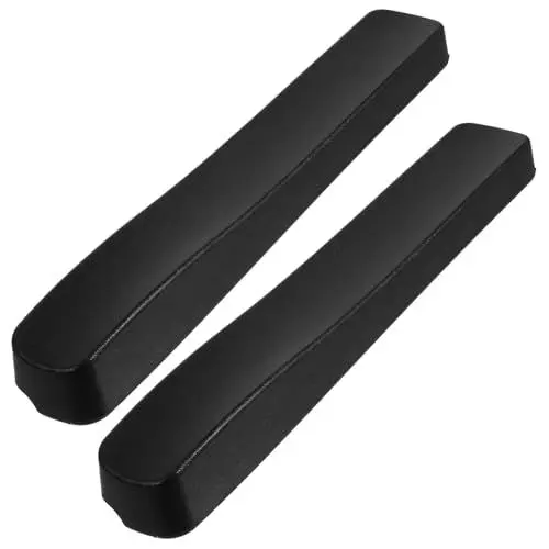 Produktbild: Healeved Rollstuhl-armlehnen Gepolstert Ersatz für Bürostuhl Schwarzer Pu-schaum 20/23 Cm Loch Einfach Zu Installieren