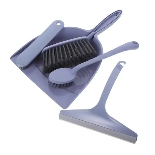 Produktbild: Healeved Reinigungsbürsten-werkzeugset – Reinigungsbürste Kehrschaufel Und Stielbesen Schreibtischbesen-Set