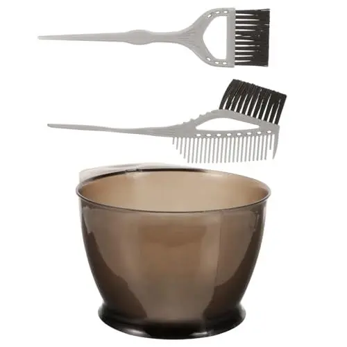 Produktbild: Healeved Haare Färben Zubehör 1 Satz Rührschüssel Für Haarfärbemittel Für Haaröl Haarfärbeschale Haarfärbepinsel Und Schüssel Haarfärbeschüssel Und Bürstenset Haarfärbe-rührschüssel Grey Plastik