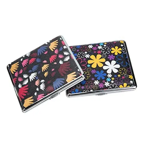 Produktbild: Healeved 1 Satz Zigarettenetui Aus Leder Taschen-pillen-organizer Taschenkoffer Fall Brieftasche Räucher Zubehör Raucherzubehör Zigarettenbehälter Exquisites Zigarettenetui Eisen 2st