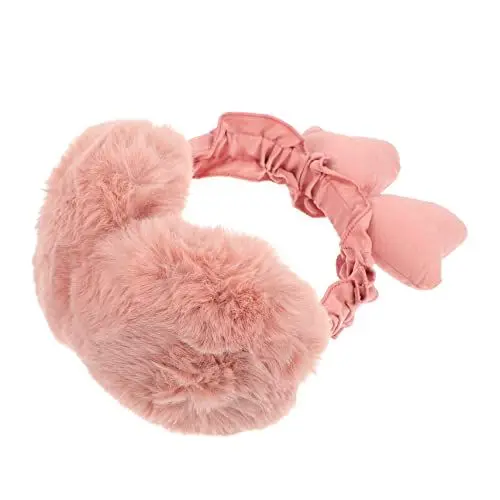 Produktbild: Healeved 1stück Furry Bow Warm Earmuff Für Damen Stylische Und Atmungsaktive Ohrenschützer Für Winter Für Hochwertigem Plüschmaterial Gefertigt