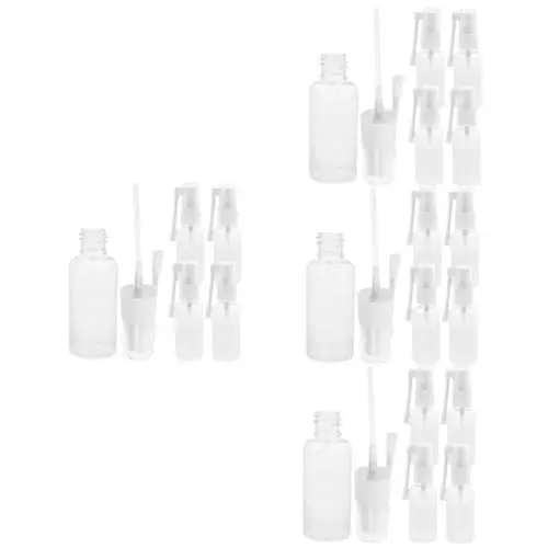 Produktbild: Healeved 20stücke Nasenspray Sprühflasche Transparente Flasche Mit Weißem Nachfüllbar Leicht Für Allergien Und Reise Handlich Und Praktisch Für Unterwegs
