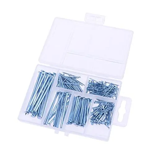 Produktbild: Healeved Komplettes Holzbearbeitungsset 240 Stück Runde Nägel Silberne Brad-nägel für Rahmen Nagelsortiment