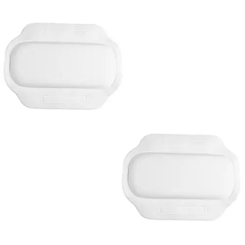 Produktbild: Healeved 2St Badewannenkissen luxuriöse Badewanne Badematte für Wanne Hausdusche Wanne zum gesundheitskopfkissen große saugnäpfe Bettkissen Badekissen Wannenkopfstütze PVC Weiß