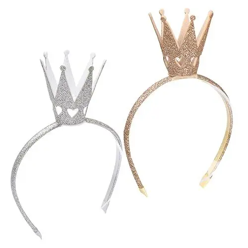 Produktbild: Healeved 2 Stücke Krone Stirnband Set Mädchen Glänzende Krone Haarband Für Geburtstag Party Headwear