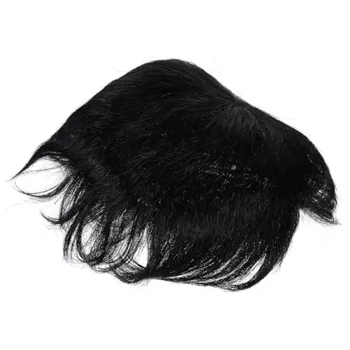Produktbild: Healeved 2St Overhead-Ersatzblock toupee for men echthaar+perücke Echthaar-Perücke haarperücke Haarteil Herren Männer kurz Perücken für Frauen Männer Perücke kahles Ersatzhaar Black