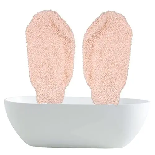 Produktbild: Healeved 2 Stück Weiche Badehandtücher Badehandschuhe Für Die Körpermassage Peeling-handschuhe Rückenschrubber Wiederverwendbare Duschhandschuhe Für Den Heimgebrauch