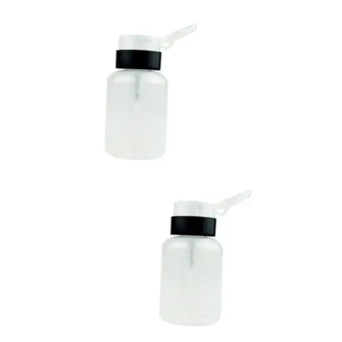 Produktbild: Healeved 2St Spender für Nagelentferner Nagelgellack Nagellackentferner Spender herunterdrücken verschließbare Entfernerflasche automatisch Wasserflasche Flüssigkeitspumpe Container