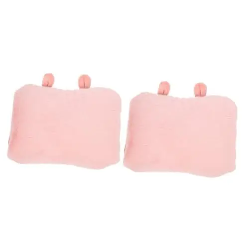 Produktbild: Healeved 2St Warmwasserbeutel abnehmbarer Heißwasserbeutel Winterwärmer Zubehör Wärmebeutel thermoskanne isolierflasche thermosflasche Winter-Accessoire kompakter Handwärmer Plüsch Rosa