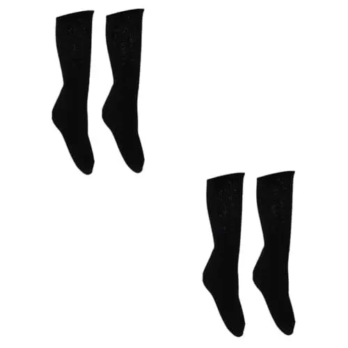 Produktbild: Healeved 2 Paar Diabetische Baumwoll Socken Nicht Bindende Socken Geduldige Ältere Socken Thermosocken Für Männer Socken Für Diabetiker Herren Zubehör Für Diabetiker Baumwolle Black