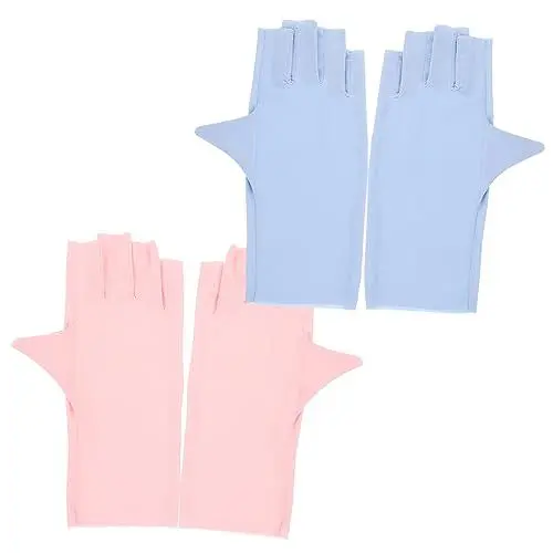 Produktbild: Healeved Nail Art Uv-handschuhe - Uv-handschuhe für Damen Bequeme Elastische Halbfinger-manikürehandschuhe