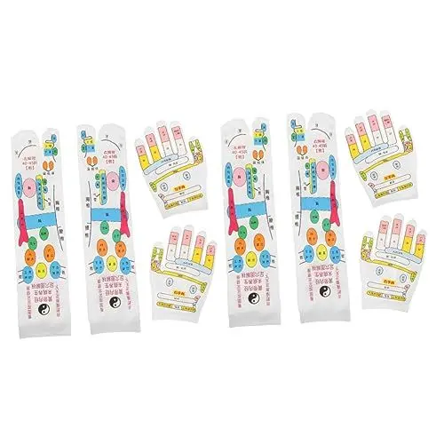 Produktbild: Healeved 2 Sets Atmungsaktive Massage Handschuhe Für Hände Wiederverwendbare Therapie Fuß Socken Frauen Reflexzonenmassage