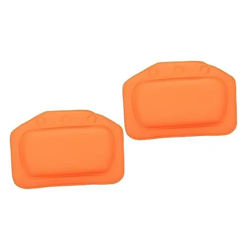 Produktbild: Healeved 2st Badezimmerkissen Kopfkissen Für Die Badewanne Badewannenkissen Für Den Haushalt Kopfkissen Für Duschwanne -badekissen Austausch Der Spa-kopfstütze Luxusbad PVC Orange