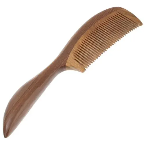 Produktbild: Healeved 2 Stücke Holz Haar Kamm Feine Zahn Anti-statische Natürliche Holz Für Frauen Friseur Styling Werkzeug