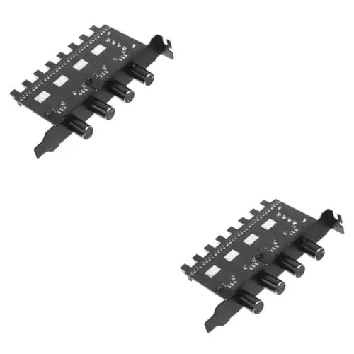 Produktbild: Healeved 2stücke Fan Hub Pin Splitter Für Pc-kühler Universeller Lüfterregler Mit Stufenloser Geschwindigkeitskontrolle Installieren Fach Steuerung Für Optimale Kühlung Für