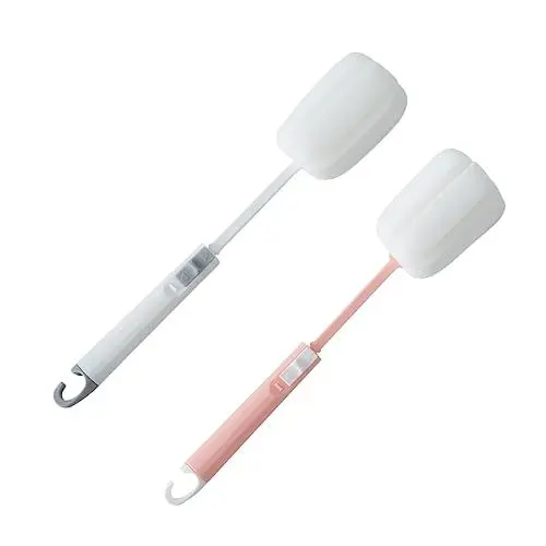 Produktbild: Healeved 2st Schwammbürste Isolierbecher Mit Strohhalm Tasse Geschirrspülmittel Strohreinigerbürste Saugflaschenwäscher Reinigungsschrubber Nubuk- Abs Waschmittel Baby Teleskopisch
