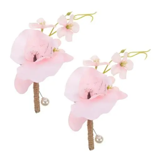 Produktbild: Healeved 2stücke Ansteckblume Mit Künstlichen Blumen Für Bräutigam Und Trauzeugen Hochzeitsdeko Und Requisiten Für Hochzeitsfotos Corsagen Aus Simulierten Blumen Für Kleidung Und