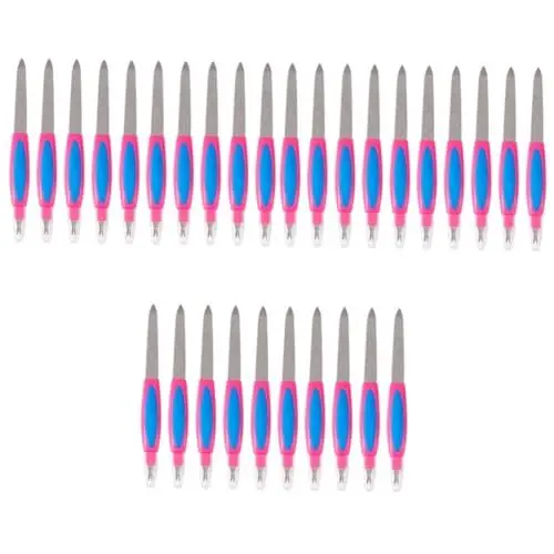Produktbild: Healeved 30 Stk Nagelkunstwerkzeug stainless steel inoxlm nail Zehennagelfeile Werkzeug zum Entfernen der Nagelhaut Nagelgellack Nagelfeilen Nagelgitterstab Nagel schleifen Pediküre Metall