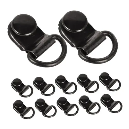 Produktbild: Healeved 30 Stück Karabiner Spitzenhaken Reparatur von Schnürsenkelhaken Stiefel Nieten Schnürsenkel reparieren Ösenhaken für Schuh Nietenstiefel Schuhhaken Rostfreier Stahl