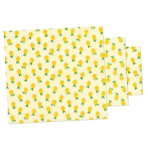 Produktbild: Healeved Lebensmittelpapier 3 Blätter Bienenwachs-wraps Für Lebensmittel Pommes-frites-wraps Bienenwachs-verpackungspapier Ölgröße