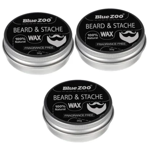 Produktbild: Healeved 3 Kisten Bartbalsam Herren Bart Enthaarungswachs für Schnurrbart Schnurrbartentfernungswachs beard care set Bartpflegeprodukte geschmackloses Bartwachs Rasierwachs Einfügen Weiß