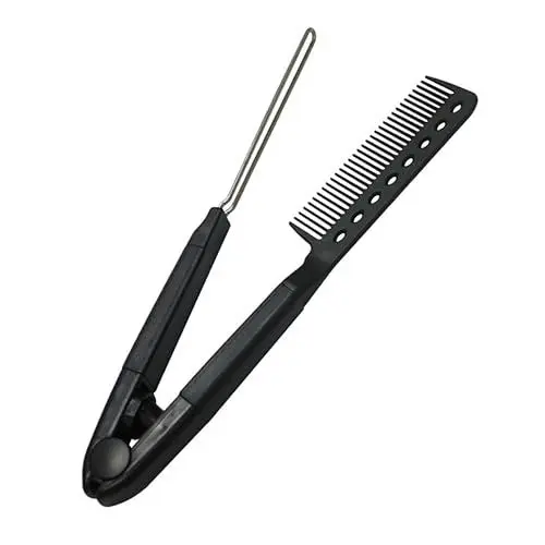 Produktbild: Healeved 3 Stk V-förmiger Haarglättungskamm Frisurkamm Glättungskamm für schwarzes Haar Haarwerkzeug hair straightner bügeleisen Mehrzweckkamm professioneller haarglätter Plastik Black