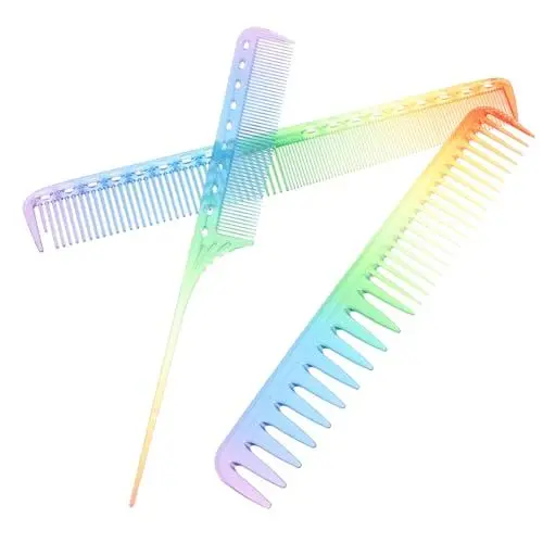 Produktbild: Healeved 3stücke Teiliges Friseur Kämme Ergonomischer Haarkamm Für Styling Und Haarschnitt Für Salon Und Zuhause Hochwertiges Material Für Nasses Und Trockenes Haar
