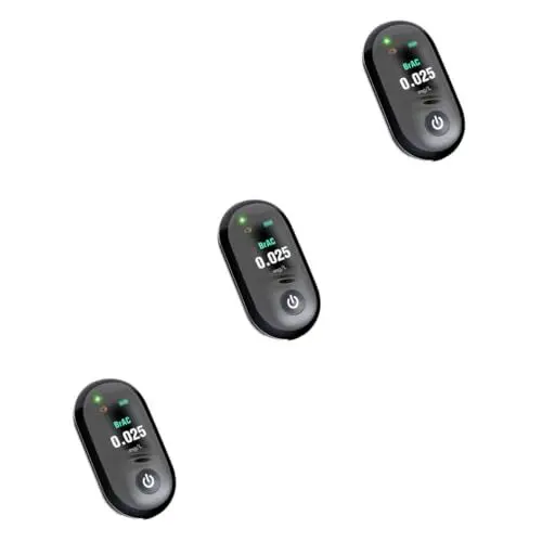Produktbild: Healeved 3st Alkohol Detektor Atemanalysator Atemtester Bac-tester Mini- Atemgerät Lügendetektor Black Asb