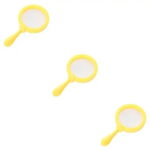Produktbild: Healeved 3stücke Handheld Glass Für Junge Mädchen Robuste Lupe Gelb Für Naturbeobachtungen Fördert Neugier Und Entdeckungslust Für Geburtstagsgeschenke Und Abenteuer Im Freien