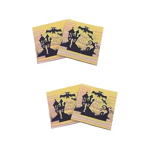 Produktbild: Healeved 40 Stk Halloween-geschirr Halloween-gastservietten Servierutensilien Halloween-servietten Aus Papier Farbige Servietten Halloween-partyzubehör Besteck Taschentuch Drucken