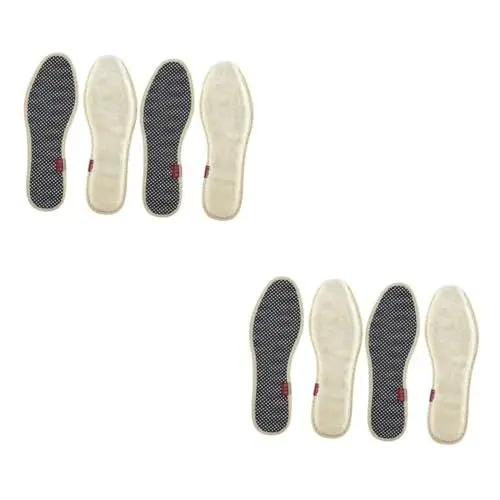 Produktbild: Healeved 4paare Atmungsaktive Schuheinlagen Winter Imitation Wolle Wärmeisolierte Sohle Antirutsch Für Unisex Geeignet Für Sneakers Und Stiefel