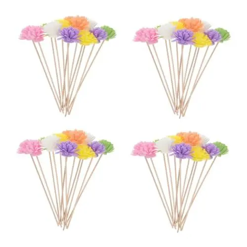 Produktbild: Healeved 4 Sätze 4 Sets Rattan Diffusor Schilfstäbchen Diffusionsstäbchen Für Ätherische Öle Duftstreifen Große Duftölstäbchen Duftstäbchen Infuser Stäbchen Duftstäbchen 12 Stück * 4
