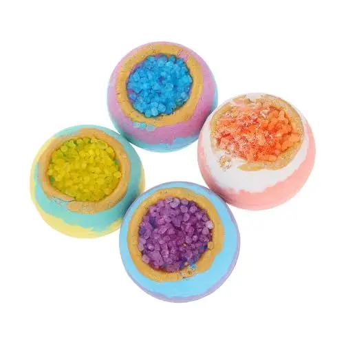 Produktbild: Healeved 4-teiliges Badeset Box Mit Ätherischen Ölen Natürlichem Spa Für Entspannende Bäder Leuchtende Farben Und Düfte