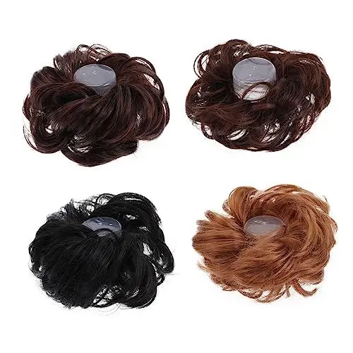Produktbild: Healeved Haarteile Dutt Haare Haarknoten Haargummis Pferdeschwanz Haarverlängerung Chignon Haarteil Damen Haarteile Realistische