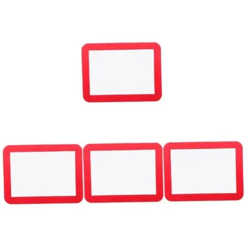 Produktbild: Healeved 4 Stück Magnetischer Schminkspiegel Ankleidespiegel Kleiner Magnetischer Spiegel Für Spind Magnetischer Schrankspiegel Magnetischer Schließfachspiegel Für Zu Hause Plastik Rot