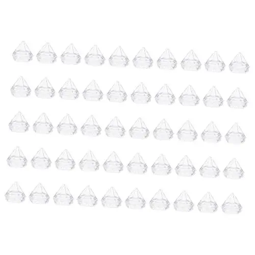 Produktbild: Healeved 50 Stück Boxen Diamantbox Cremetiegel Cremedosen Creme Sub Flaschen Sub Gläser Nachfüllbare Cremes Tiegel Kosmetik Sub Flaschen Kosmetik Aufbewahrungsgläser Reise Creme Boxen