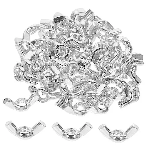 Produktbild: Healeved 50er Set Flügelmuttern Aus Kohlenstoffstahl Befestigungsteile Dekoratives Design