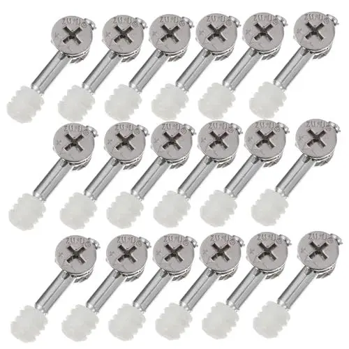 Produktbild: Healeved Zinklegierung Möbel Connecter Cam Lock Fitting 50pcs Cam Bolzen Eckverbindung