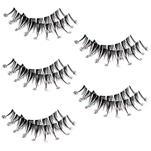Produktbild: Healeved Diamant-falsche Wimpern 5er-set Natürlich Aussehende Wimpernverlängerungen Für Frauen