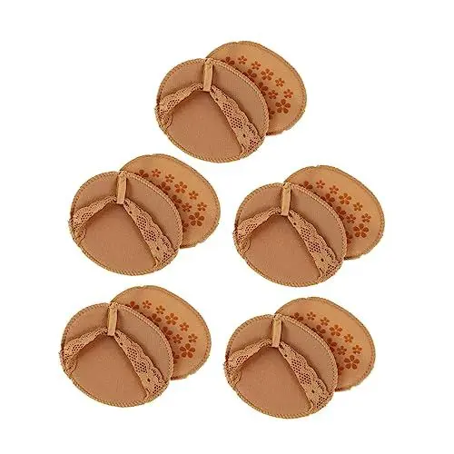 Produktbild: Healeved 5 Paar High Heel Einlegesohlen Schwamm Toe Topper Zehenkissen Pad Toe Mule Liner Einlegesohlen Für High Heels Schuheinlagen Für Damen Schwarzer Schwamm Vorderfußpolster High-Heel