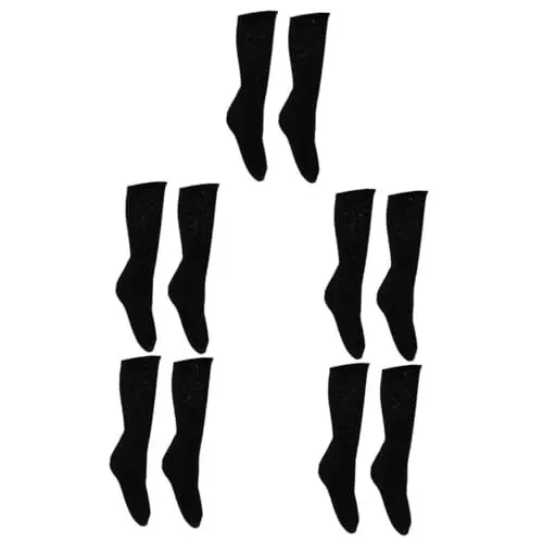 Produktbild: Healeved 5 Paare Diabetische Baumwoll Socken Männer Socken Socken Baumwollsocken Für Männer Socken Frauen Herren Schwarze Socken Crew-socken Für Diabetiker Black Baumwolle