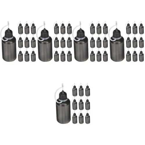 Produktbild: Healeved 5 Sätze Ölflasche Mit Scharfem Mund Leimauftragsflaschen Squeeze-flaschen Für Plastikflasche Kunststoffflasche Wasserflasche Ölapplikator Nadelspitzen-kleberflasche 10 Stück * 5