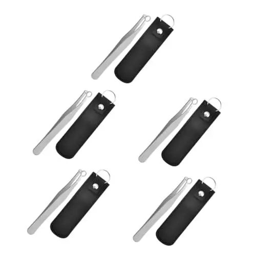 Produktbild: Healeved 5 Sätze runde nasenhaarspange Bartschneider Haarspangen nose hair trimmer for men nasenhaar trimmer werkzeug Nasenhaarklammerentferner kleine Nasenhaarklammern Rostfreier Stahl