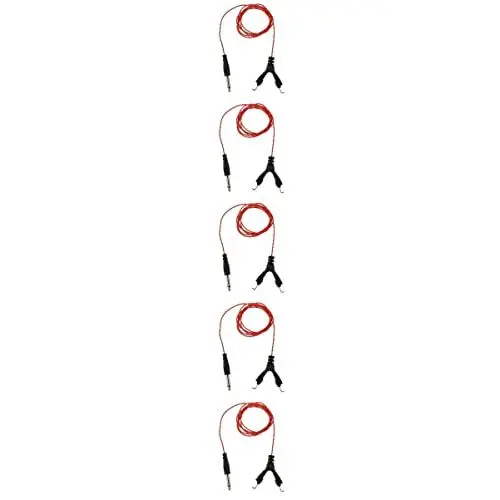 Produktbild: Healeved 5 Stk Spulenmaschinen-hakenschnur Maquina De Tatuar Maschinenteile Tattoo-netzkabel Stromversorgungskabel Maschinenschnur Maschinenkabel Netzteilkabel Aluminiumlegierung Rot