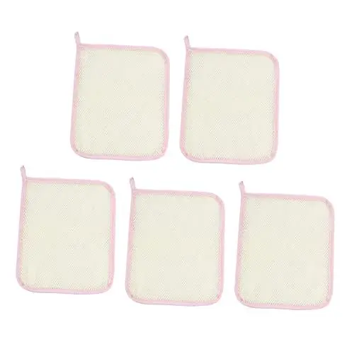 Produktbild: Healeved 5st Doppellagiges Schaumquadrat Abschminktuch-entferner-tuch Gesichts-make-up Gesichtshandtücher Peeling-tuch Peeling-gesichtswäscher Peeling Badetuch Bilden Kleidung Nylon