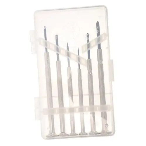 Produktbild: Healeved 6Stücke Teiliges Mini Schraubendreher Set für Brillen Präzisionswerkzeug mit Flachen Kreuzschlitz Schraubendrehern für Reparaturen an Elektronik