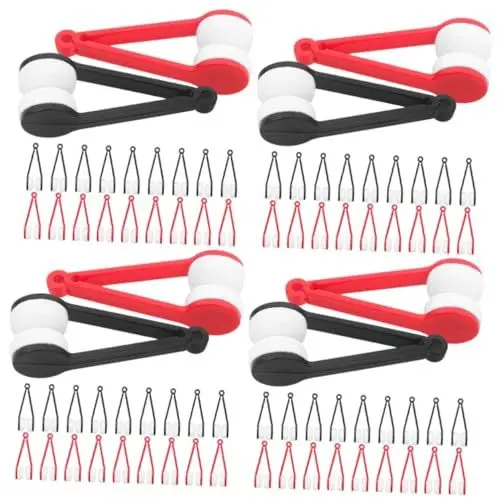 Produktbild: Healeved 80 Stk Brillen Reinigungsbürste Brillenputztuch Reiniger Reinigungsmittel Für Computerbildschirme Tragbarer Brillenreiniger Brillenputzwerkzeug Sonnenbrillen-mikrofaserbürste Abs