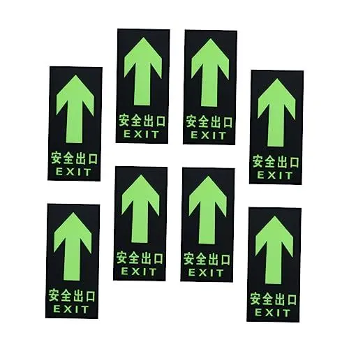Produktbild: Healeved Noctilucence Exit Schild Photolumineszierender Wandaufkleber Sicherheitsschild Aufkleber