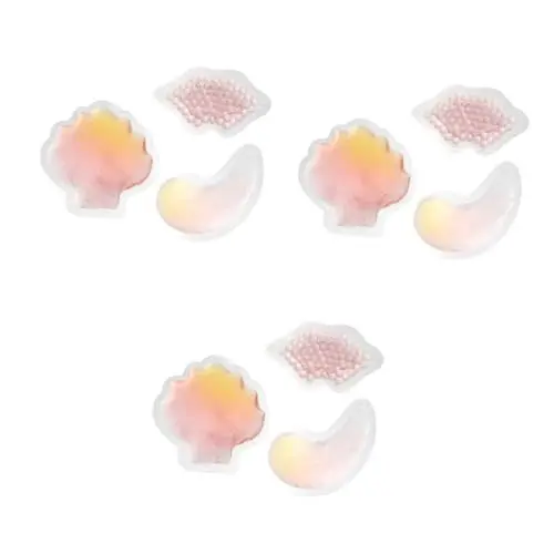 Produktbild: Healeved 9 Stk Beauty-Gel-Eisbeutel unter der Augencreme Hautpflegemaske kühlende Collagen-Gesichtsmaske kühlpads kühlkissen burn Gesichts-Gel-Pad Gesichtspflege-Gel-Pad PVC Rosa