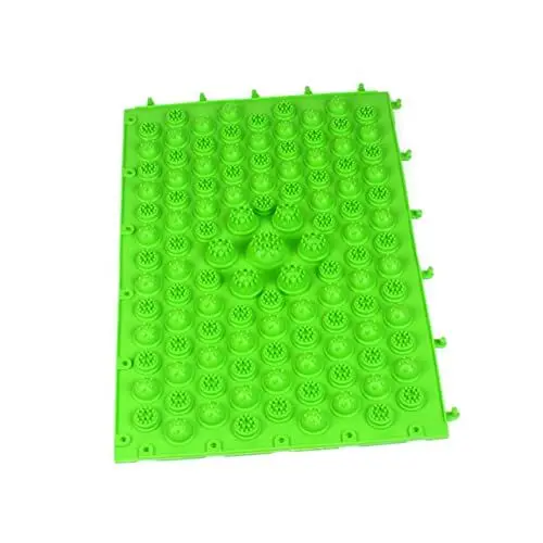 Produktbild: Healeved Akupunkturmatte elastic akupressurmatte massage mat massageauflage massage unterlage Reflexologie Maske Hausschuhe Fußstütze Unterstützung Fußmassagematte Fußmassageplatte Green